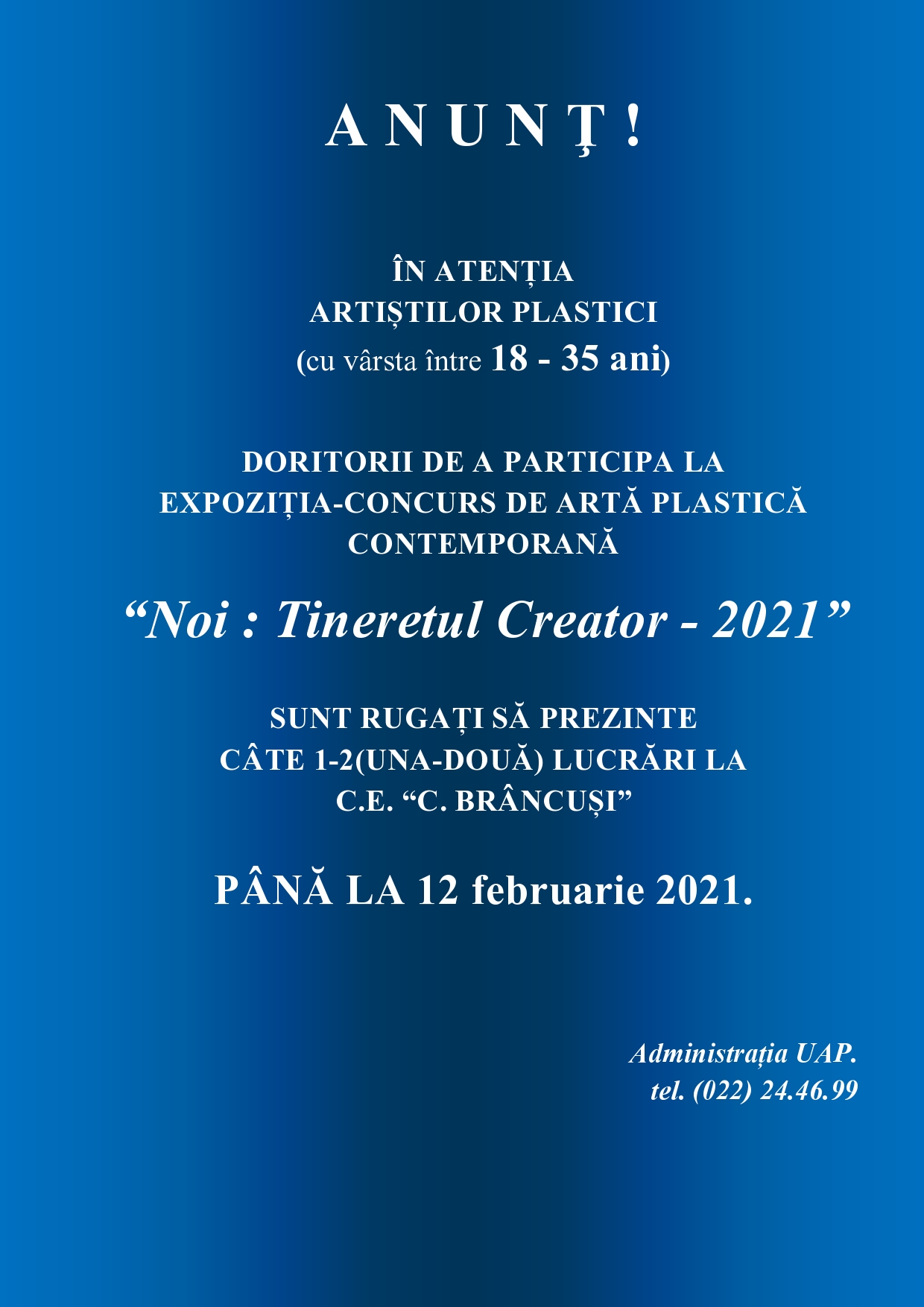 Noi: Tineretul Creator, ediţia 2021