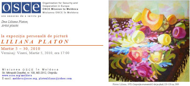 Liliana PLATON: expoziţie personală de pictură